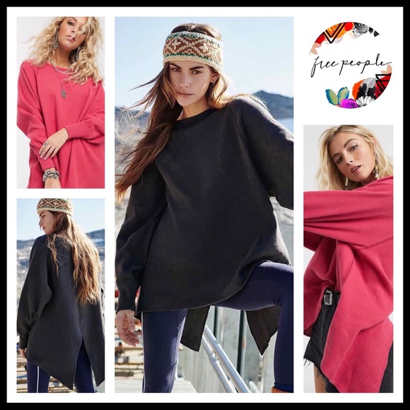 FREE PEOPLE BOHO TUNIC OVERSIZED PULLOVER TOP A2C - Picture 16 of 16